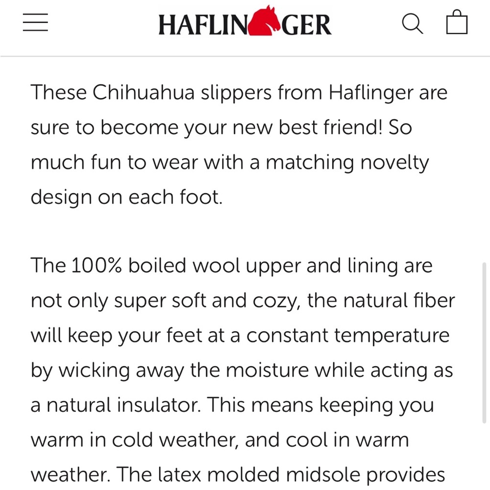 Haflinger 💯 wool slipper Chihuahua 40 9 women NEW - Picture 6 of 8